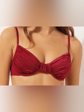 Shiny Satin Balconette Swimsuit Bikini Set
